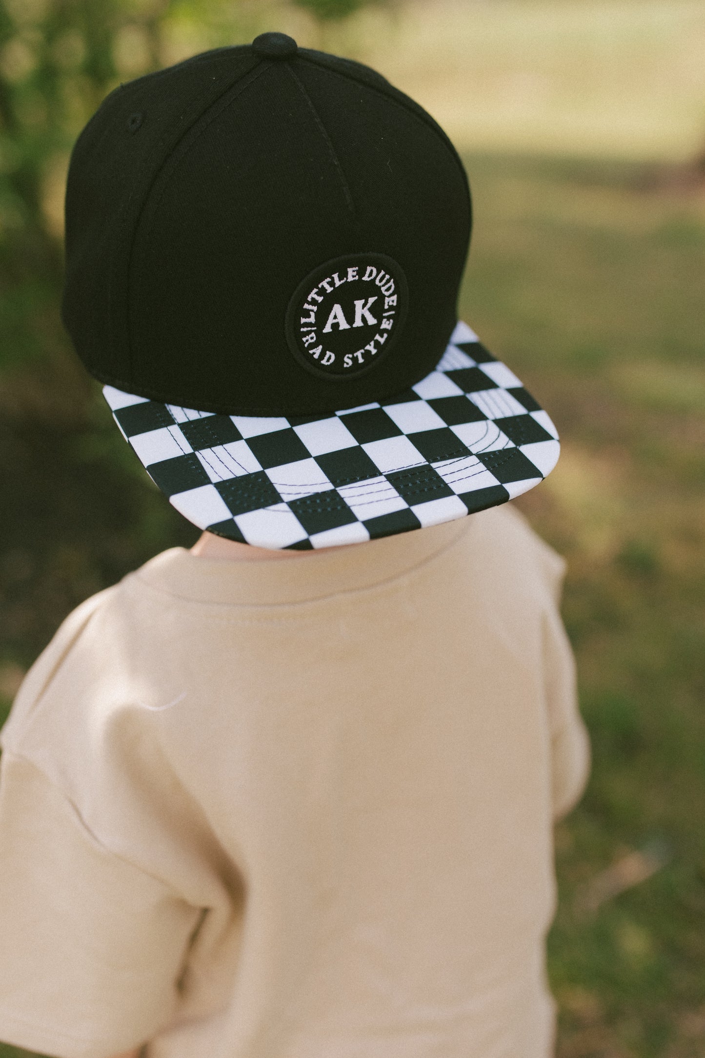 Black & White Checker Snapback
