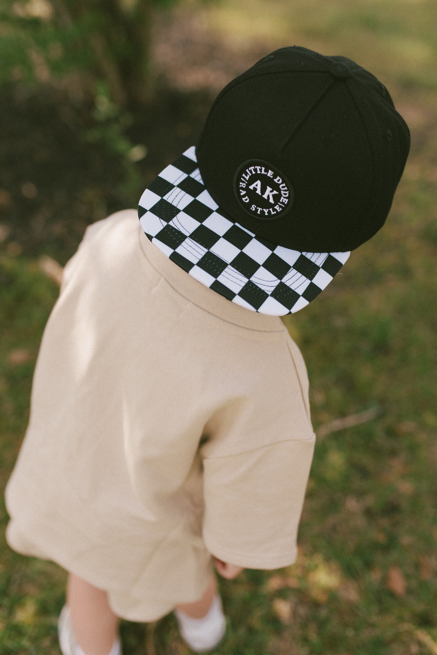 Black & White Checker Snapback
