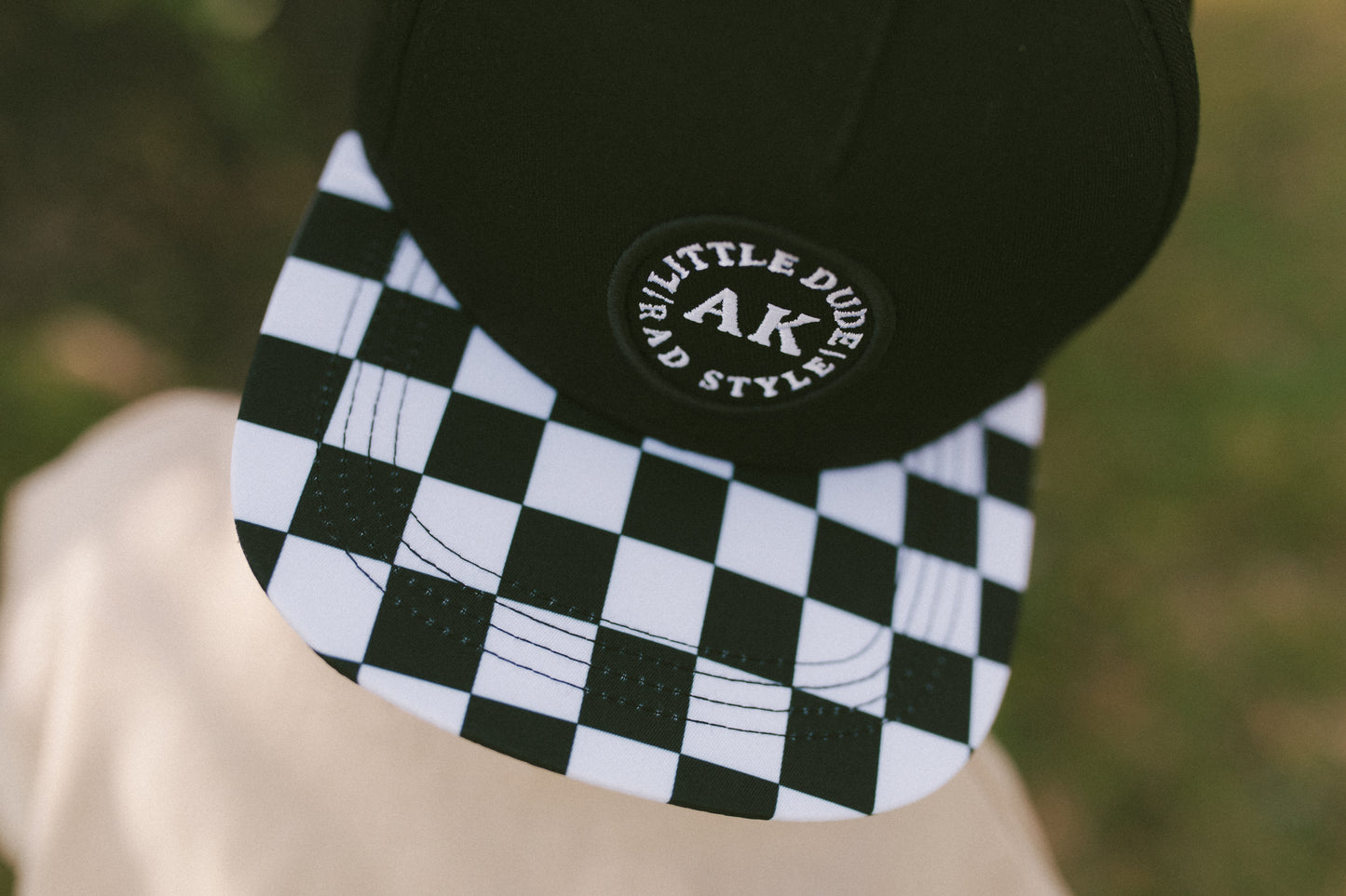 Black & White Checker Snapback