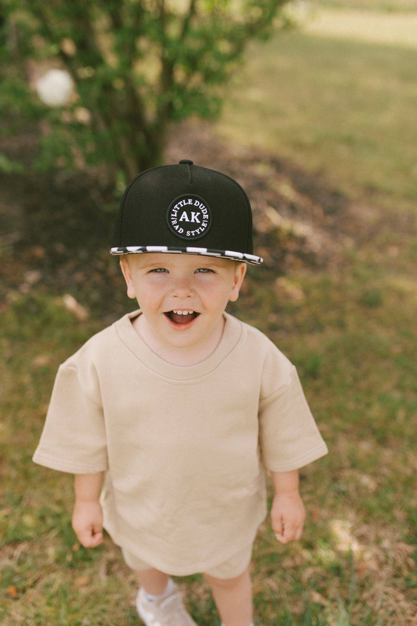 Black & White Checker Snapback
