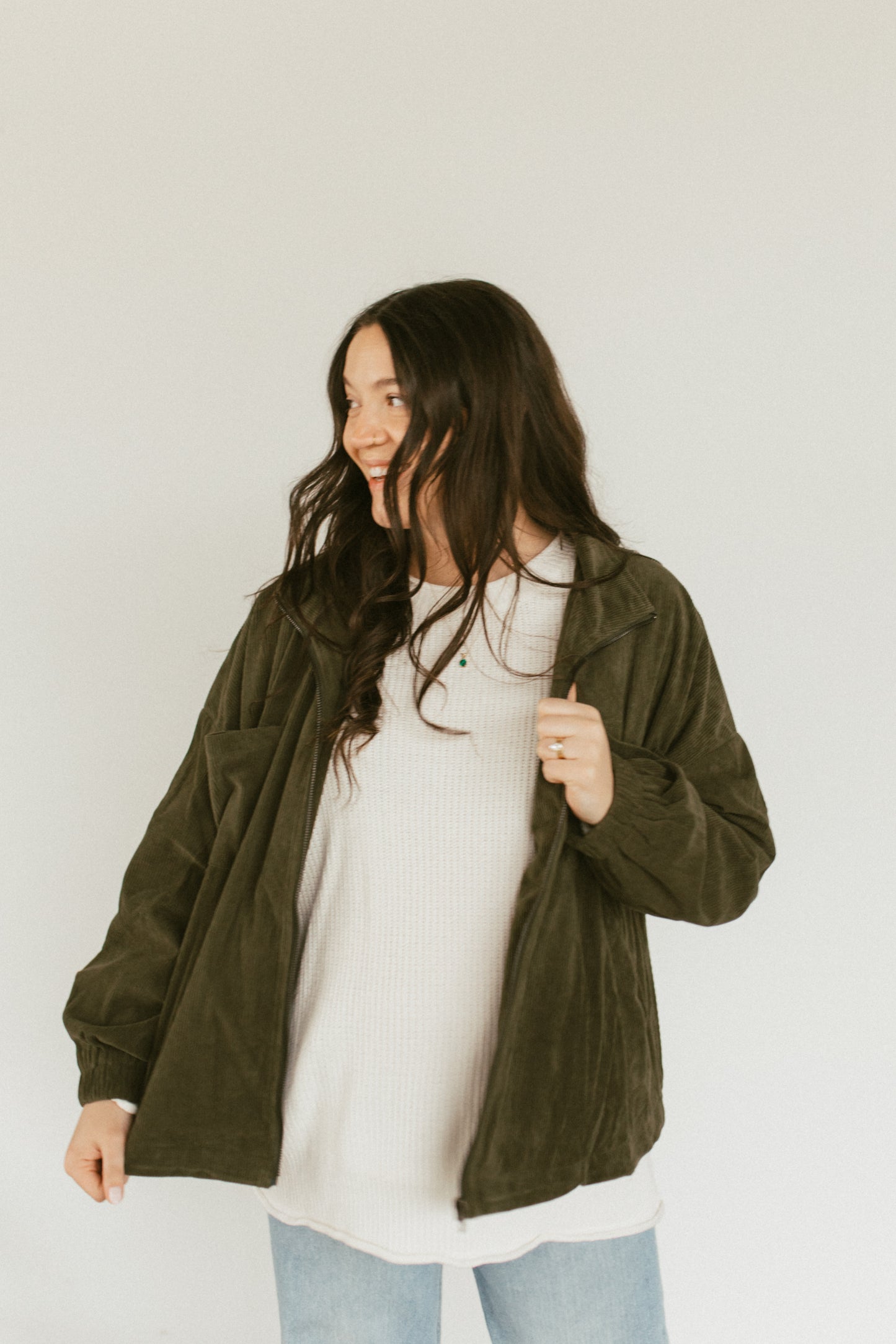 Green Pastures Corduroy Oversized Jacket