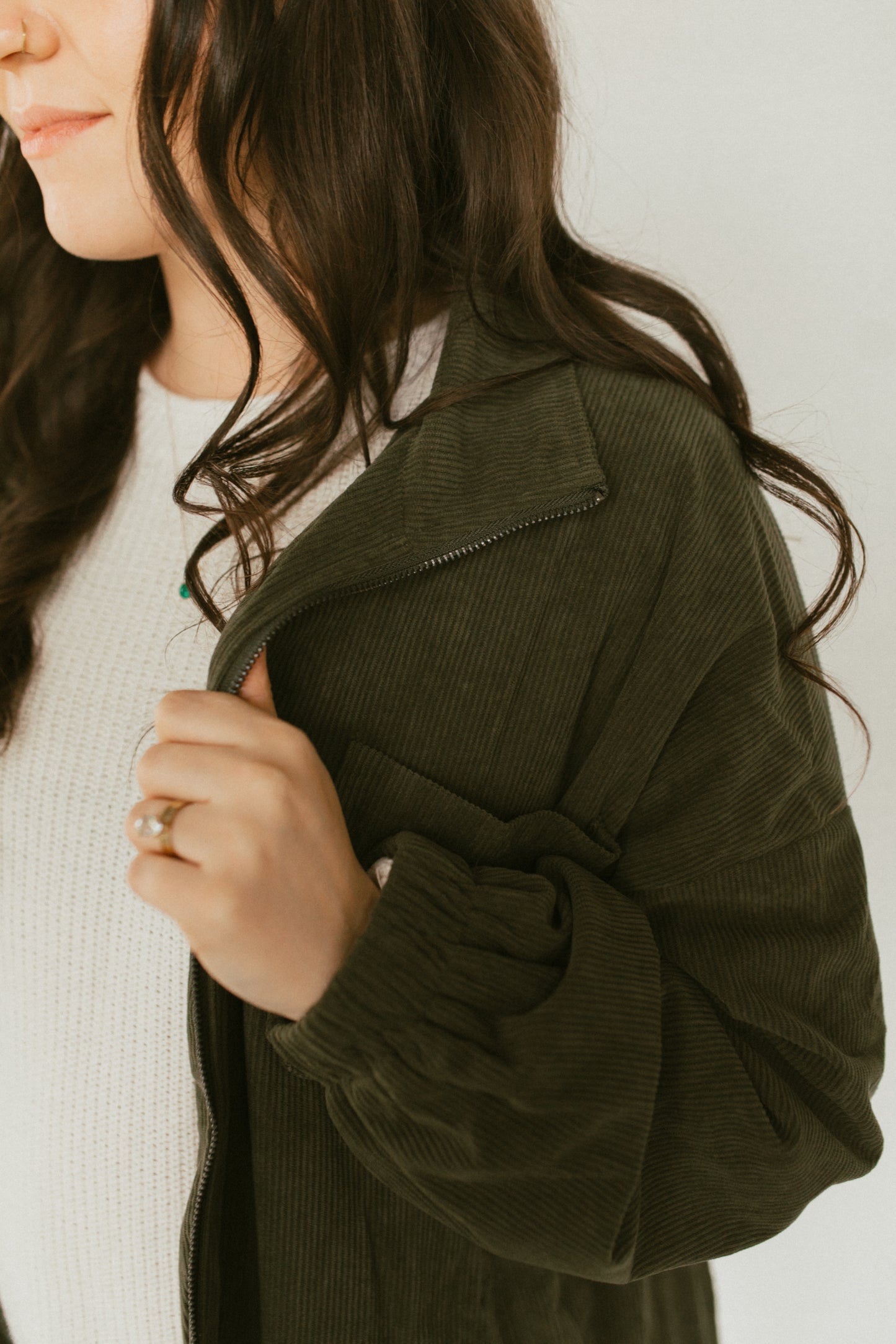 Green Pastures Corduroy Oversized Jacket