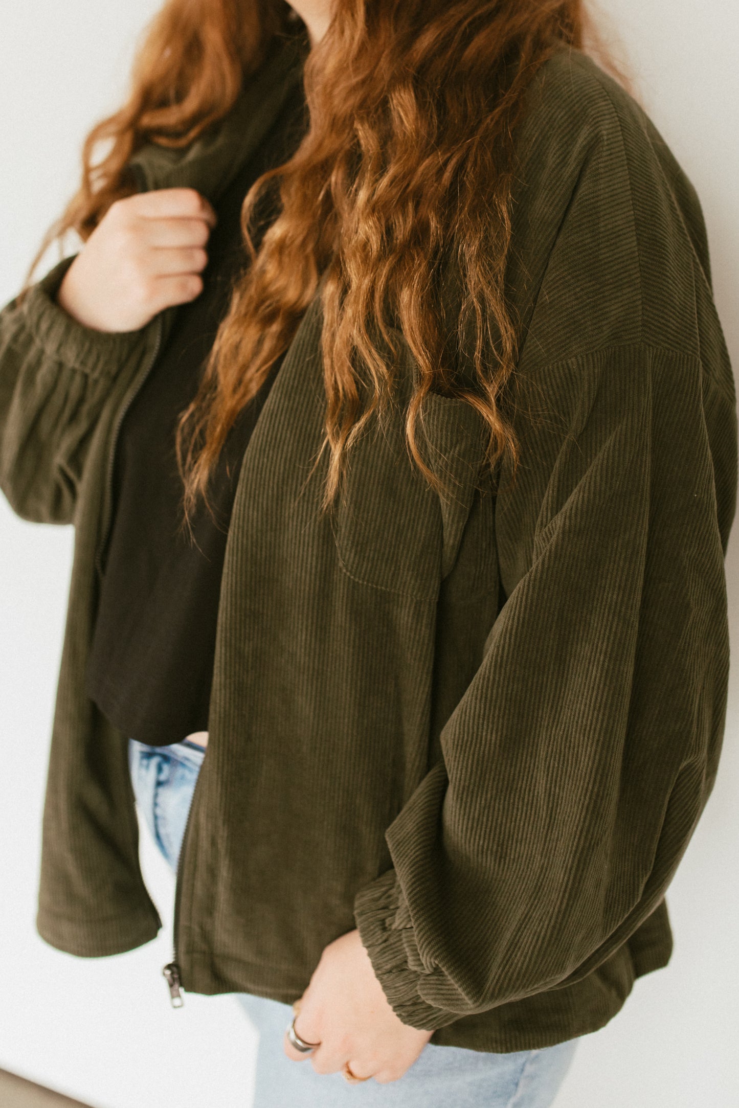 Green Pastures Corduroy Oversized Jacket